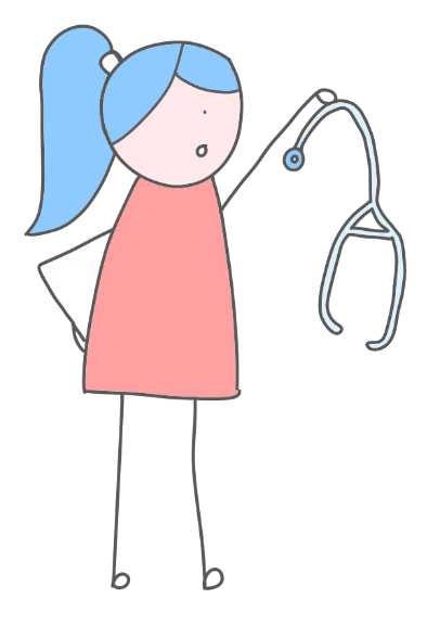 Child holding stethoscope